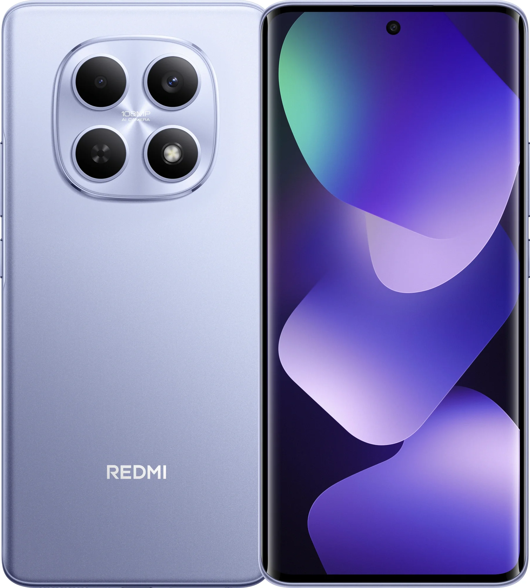 Смартфон Xiaomi Redmi Note 15 128Gb 6Gb фиолетовый моноблок 3G 4G 2Sim 6.77" 1080x2392 Android 15 108Mpix 802.11 a/b/g/n/ac NFC GPS GSM900/1800 GSM1900 Protect microSD max2048Gb