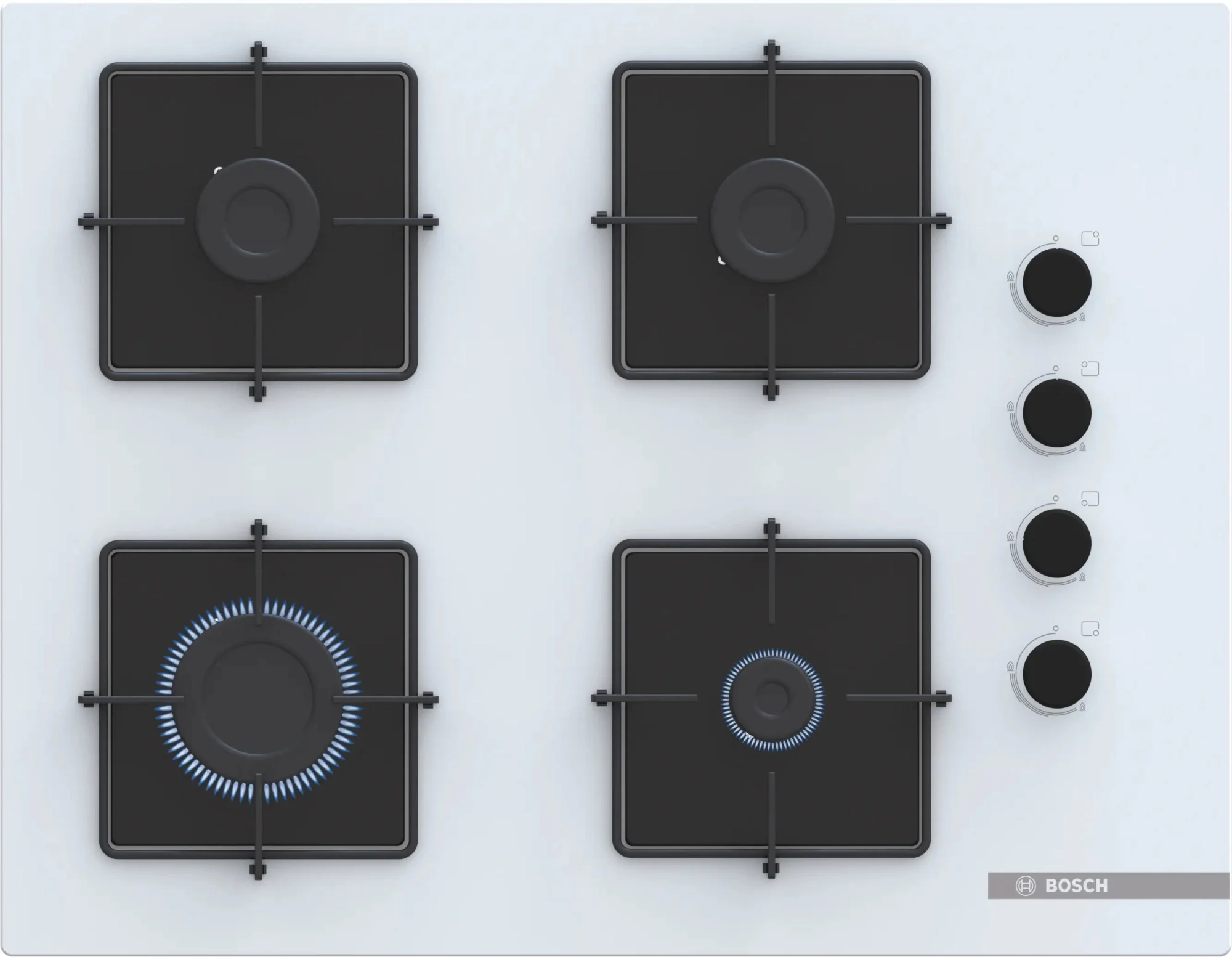 Газовая варочная поверхность  Bosch POP7C2P30O белый