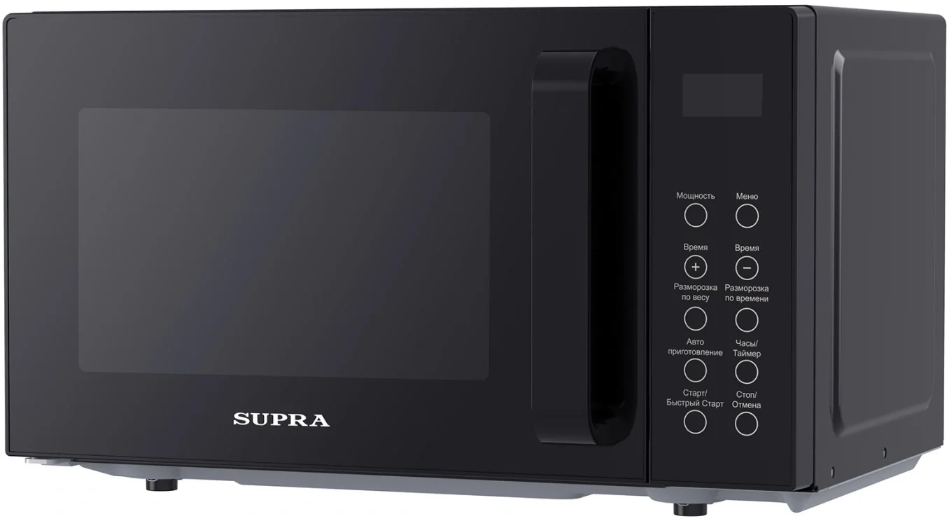 Микроволновая печь SUPRA 20SB27 черный, 20 л, 700 Вт, переключатели - сенсор