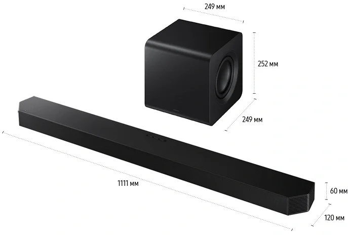 Саундбар Samsung HW-Q800F/RU 5.1.2 200Вт+160Вт черный