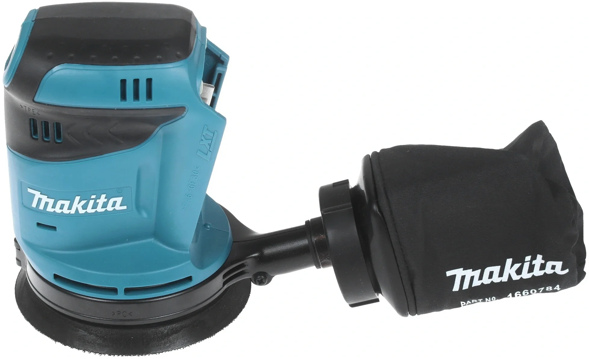 Makita DBO180Z Эксцентриковая шлифовальная машина аккумуляторная [DBO180Z] {18В,Li-ion,ф125мм,7000\9500\11000об\м,ампл-2.8мм,1.7кг,кор,п\сб,б\акк и з\у,совм с 4Ач Li-ion}