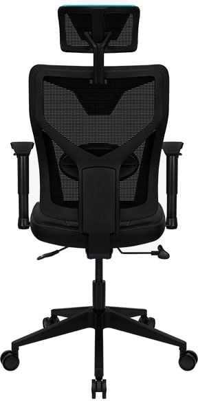 Кресло игровое Aerocool Guardian черный/голубой сиденье черный экокожа/сетка с подголов. крестов. нейлон