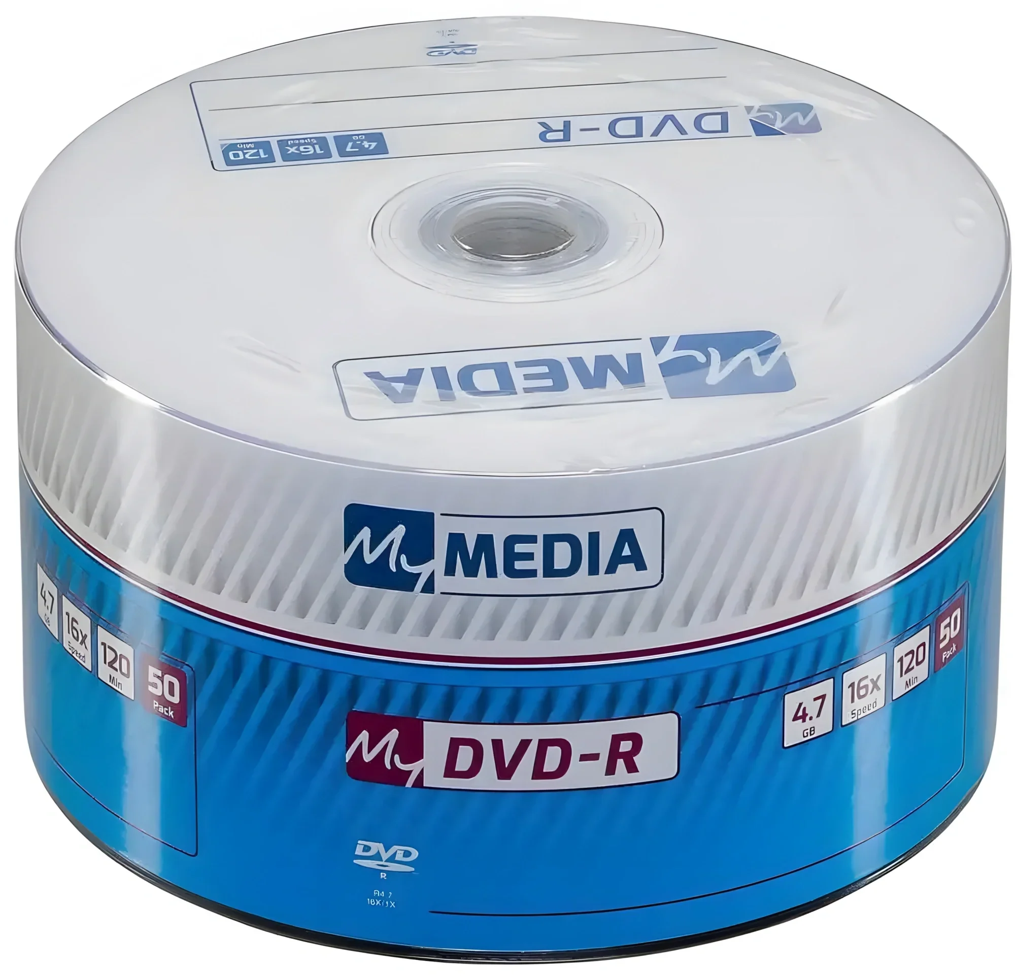 Диск DVD-R MyMedia 4.7Gb 16x Pack wrap  (50шт)  Color  Printable (69202)