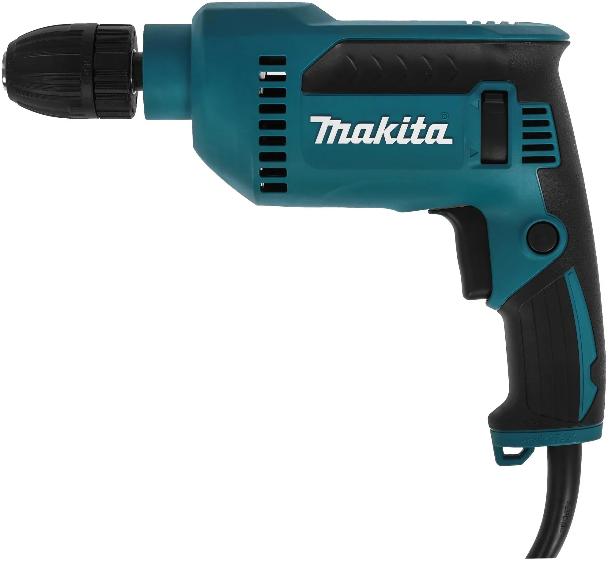 Дрель Makita 13мм, 630Вт, 0-3000 об/мин., БЗП, 1 скорость, 1,6кг, шнур 2м DP4021