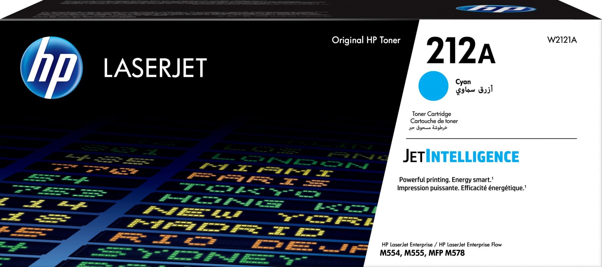 Тонер-картридж HP 212A Cyan для Color LJ Enterprise M555dn/M555x/M554dn MFP M578dn/M578f Flow MFP M578c (4500 стр) ( W2121A )