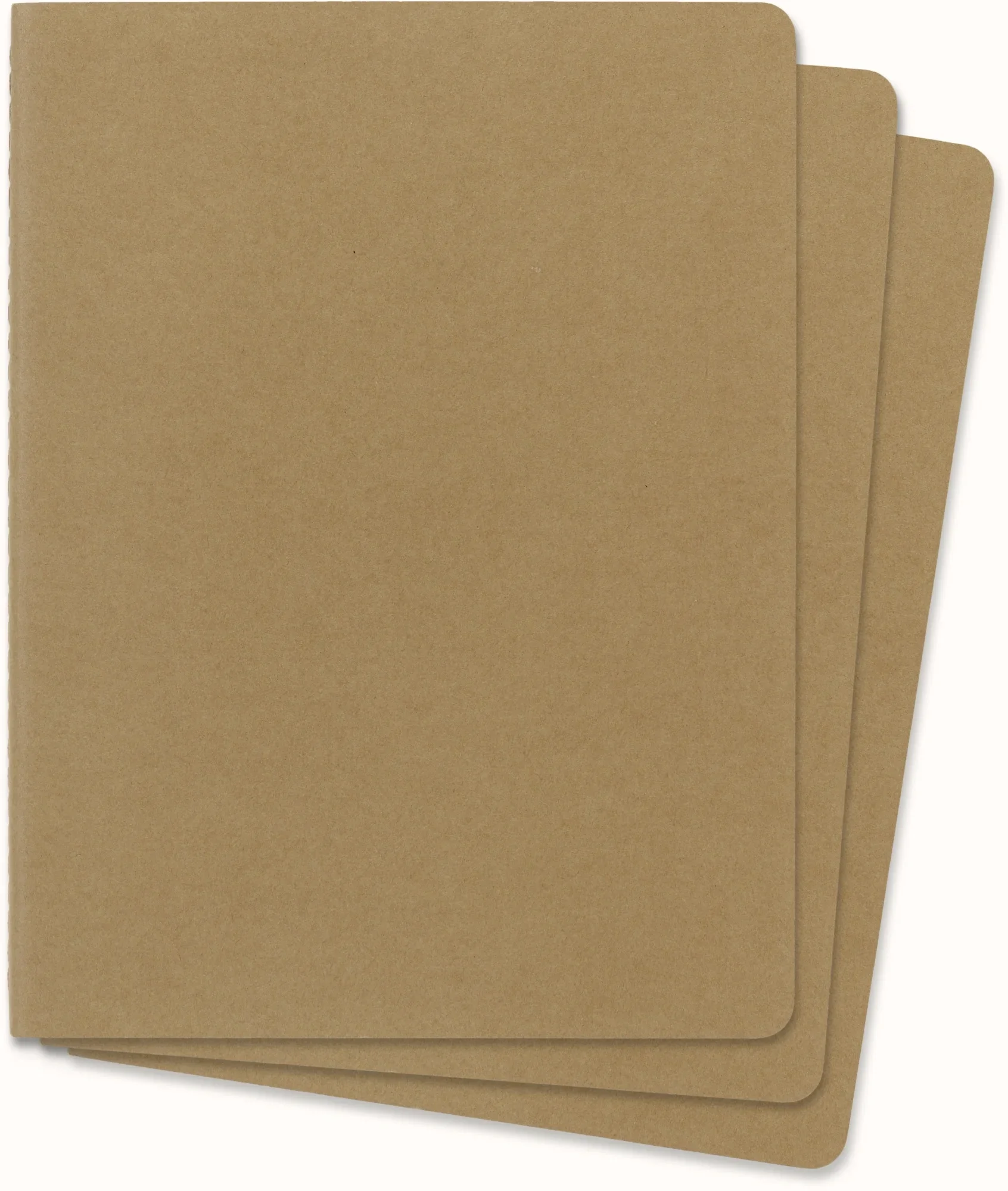Блокнот Moleskine CAHIER JOURNAL QP423 XLarge 190х250 мм, обложка картон, 120 страниц, нелинованный, бежевый (3 шт)