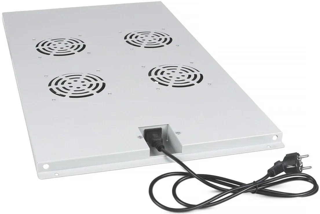 TRAY-100 Вентиляторный модуль Cabeus 1U 40х417х715 мм (ВхШхГ) вентиляторов: 4 поток: 600 м3/ч в напольные шкафы серии SH-05C глубиной 1000мм цвет: серый