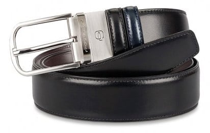 Ремень Piquadro C11 CU3049C11/NB  125х3.50см черный/синий натур.кожа