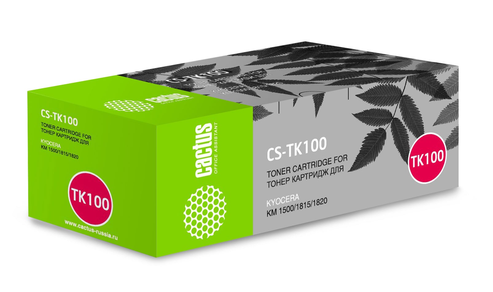 Тонер-картридж CACTUS - TK-100, Лазерный, Черный, 6000стр, аналог Kyocera TK-100, CS-TK100