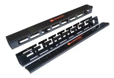 LAN-ORG/CVP-1U Организатор коммутационных шнуров Lanmaster 19" 2HU 482х91 мм (ШхГ) горизонтальный с пластиковой крышкой цвет: чёрный