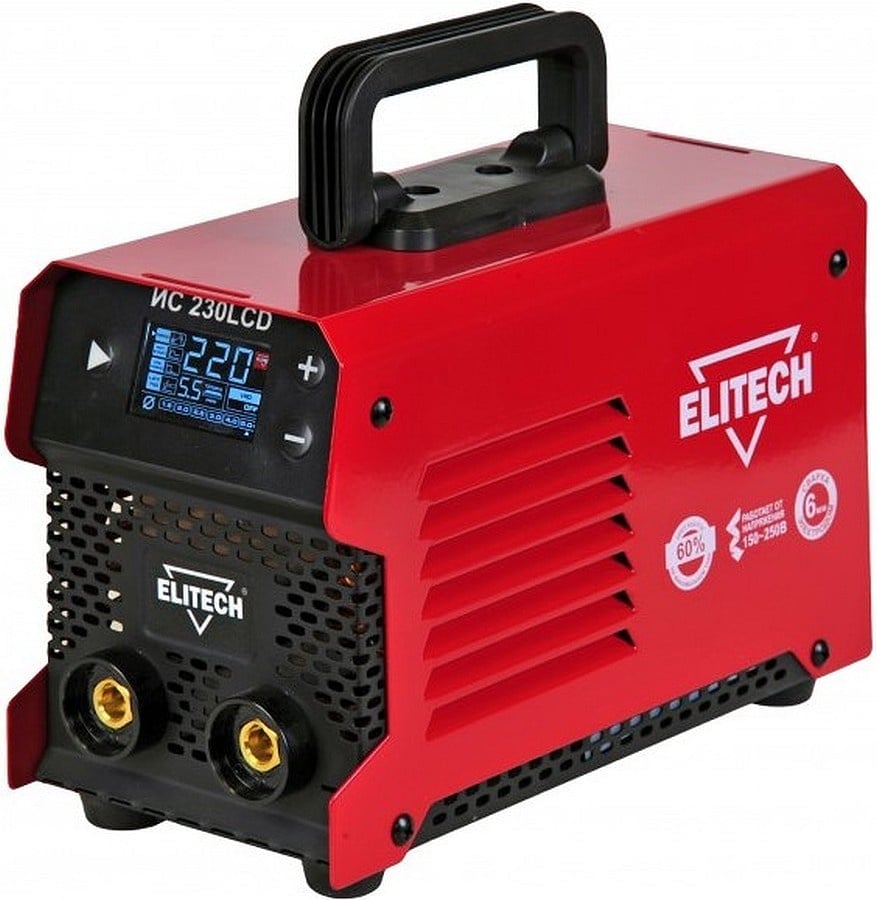 Сварочный аппарат Elitech ИС 230LCD инвертор ММА/TIG 5.1кВт