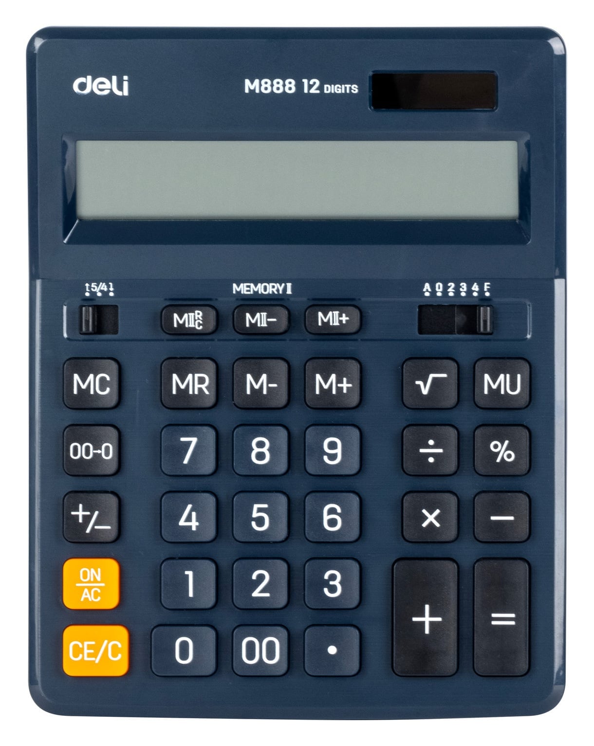 Калькулятор настольный  Deli  EM888F-blue  синий 12-разр.