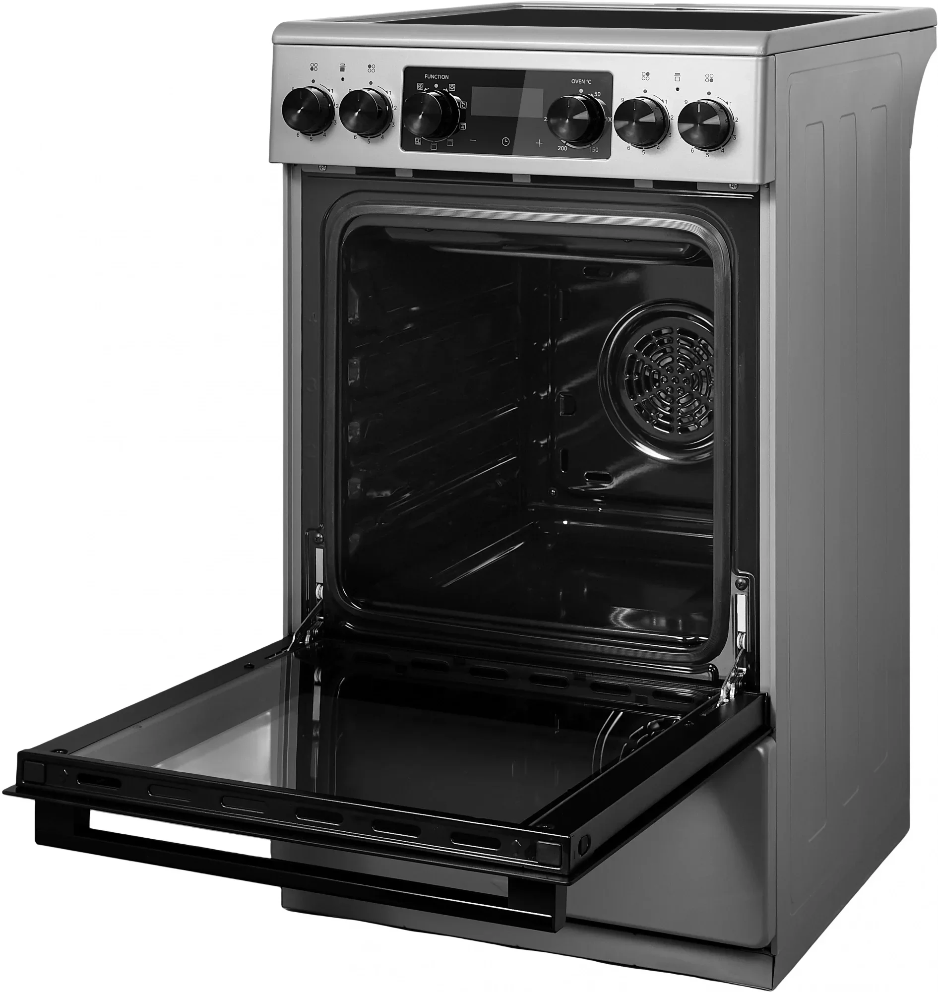 Электрическая плита Midea MFO-D4E20T9E(SL), стеклокерамика, электрическая, без крышки, серый/черный