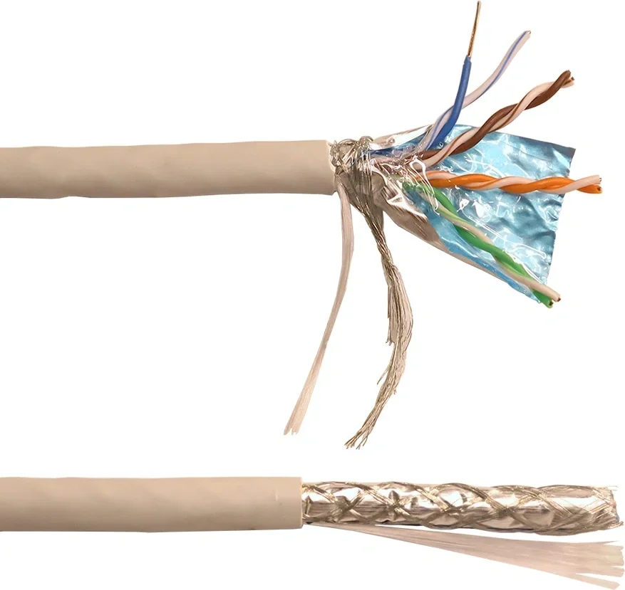 Кабель информационный Lanmaster LAN-5ESFUTP-HFLT-GY кат.5E SF/UTP 4 пары 24AWG LSZH внутренний  305м  серый