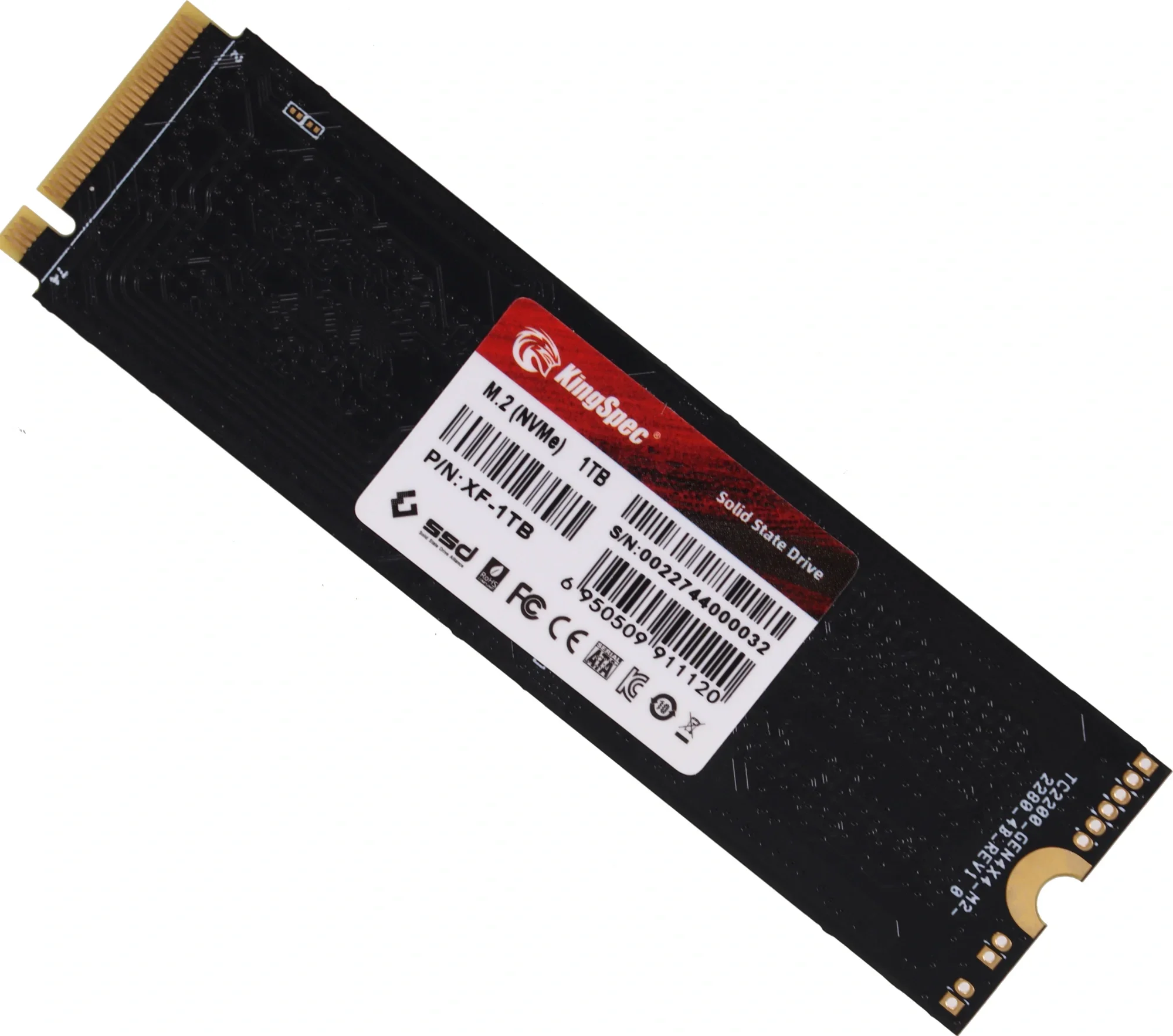 Твердотельный накопитель SSD M.2 1000 Gb Kingspec XF Series Read 4900Mb/s Write 4600Mb/s 3D NAND XF-1TB