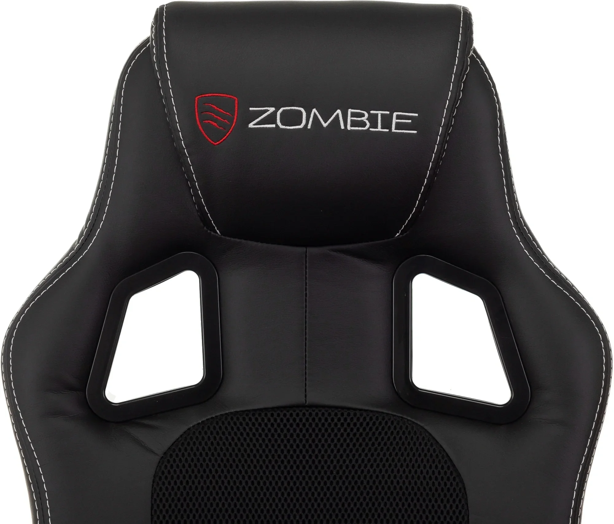 Кресло игровое Zombie Arena черный ткань/эко.кожа крестов. пластик