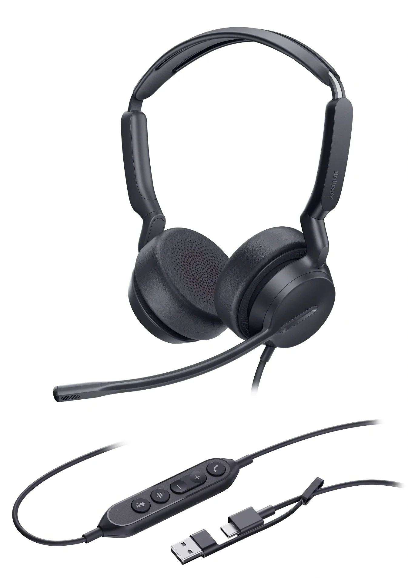 Гарнитура YEALINK UH42 Dual UC USB-C/A, Проводная, HD звук, шумоподав. LED-индикатор, USB-C/A, шт