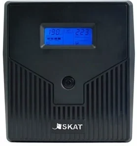 Источник бесперебойного питания SKAT-UPS 1000/600 ИБП 220В 600Вт 2 АКБ 7Ач внутр. меандр. стабилизация напряжения