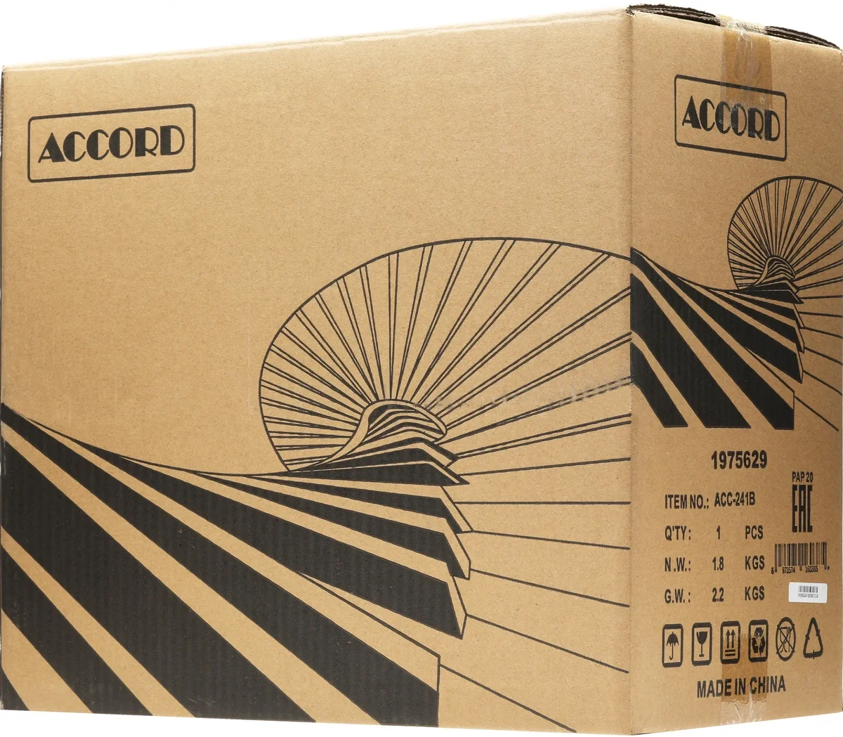 Корпус Accord ACC-241 черный без БП mATX 2xUSB2.0 audio