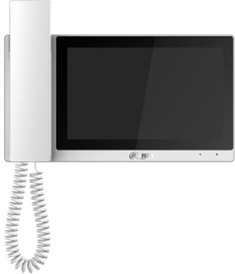 DAHUA DH-VTH5421EW-H Монитор видеодомофона IP 7-и дюймовый, с трубкой, белый, ёмкостной сенсорный экран, поддержка micro-SD до 32Гб, питание DC 12В/PoE