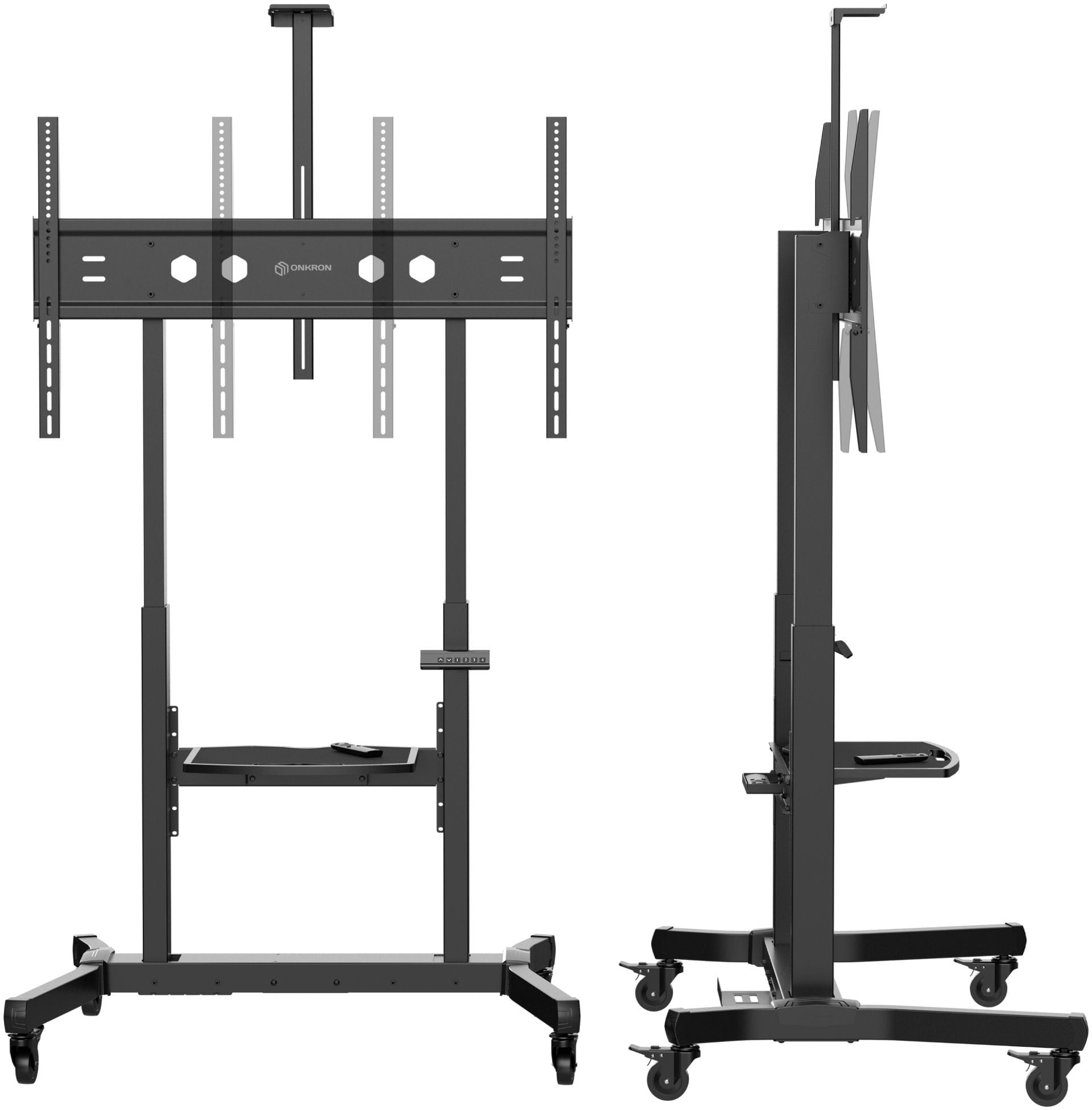 Мобильная стойка ONKRON TS1991E-B для ЖК-дисплеев 50-100" весом до 120 кг, VESA до 1000х600, с электроприводом, черная