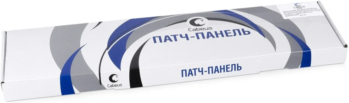 Cabeus PLHD-24-Cat.5e-Dual-90-0,5U Патч-панель высокой плотности 19" (0,5U), 24 порта RJ-45, категория 5e, Dual IDC, 90 градусов, с задним кабельным организатором