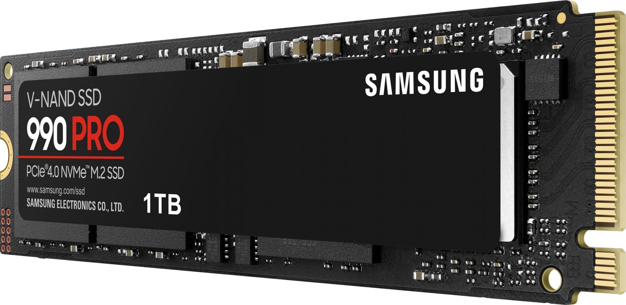 Твердотельный накопитель M.2 2280 1TB Samsung 990 PRO Black Client SSD MZ-V9P1T0B/AM PCI-E 4.0 x4, V-NAND 3-bit MLC, 7450/6900, 600TBW M.2 2280