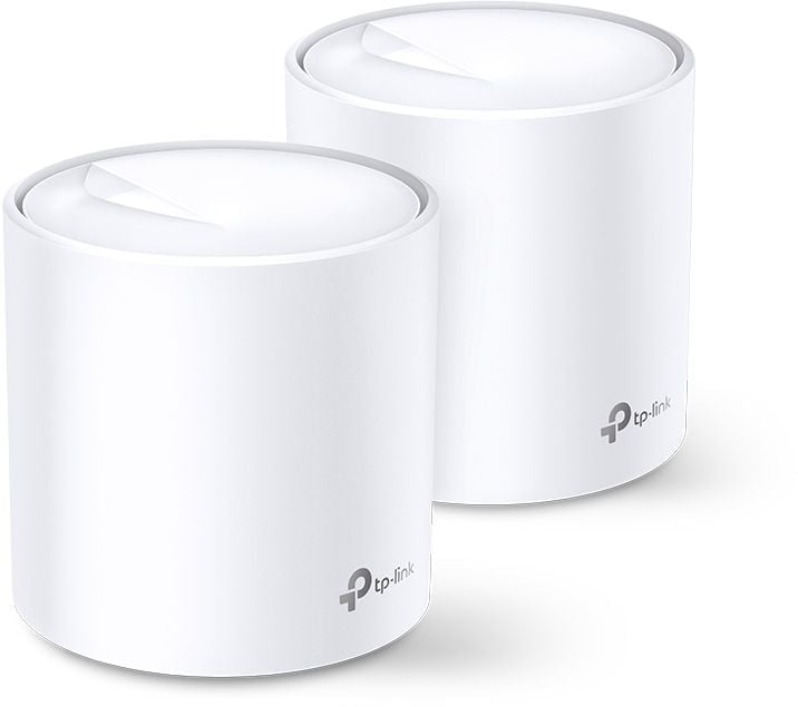 Система TP-Link Mesh AX3000 Whole Home Wi-Fi System, Wi-Fi 6, 2402Mbps (4 streams) at 5GHz and 574Mbps (2 streams) at 2.4GHz, 2 Gigabit ports of each unit, support OFDMA, MU-MIMO, 802.11k/v/r seamless roaming, support WPA3, HomecareTM system, easy setup and manageme