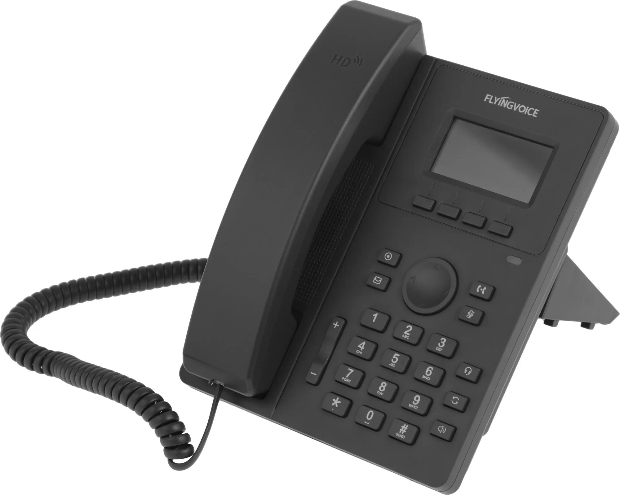 VoIP-телефон FLYINGVOICE P10P, 2 линии, 2 SIP, черный
