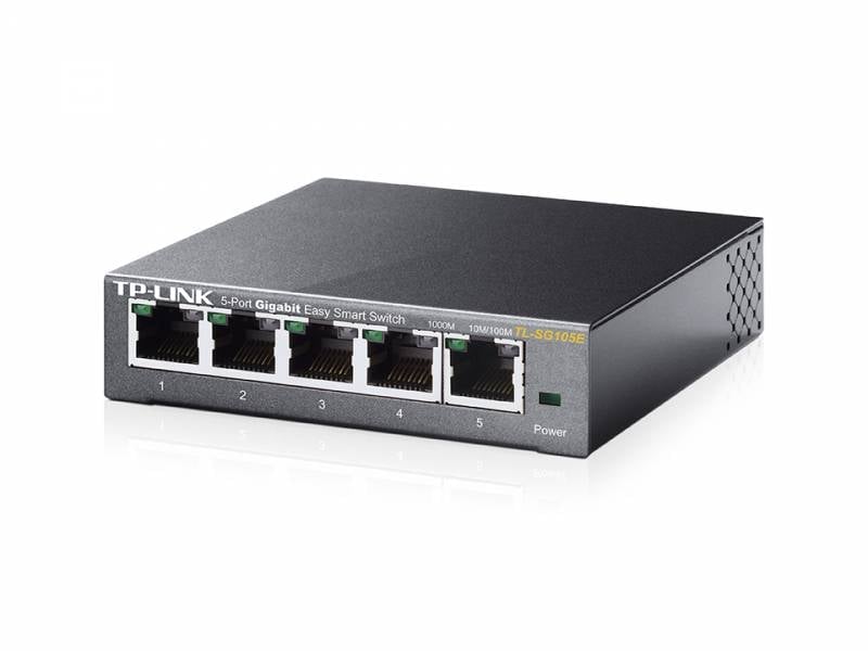 Коммутатор TP-Link TL-SG105E, 5×1GbE, Easy Smart, настольный