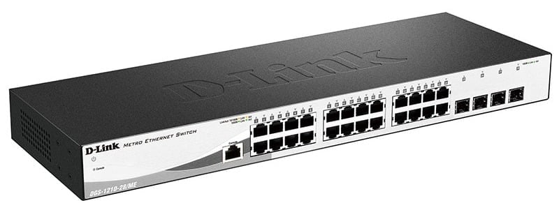 Коммутатор D-Link DGS-1210-28/ME/A2B, управляемый L2, 24×1GbE, 4×SFP