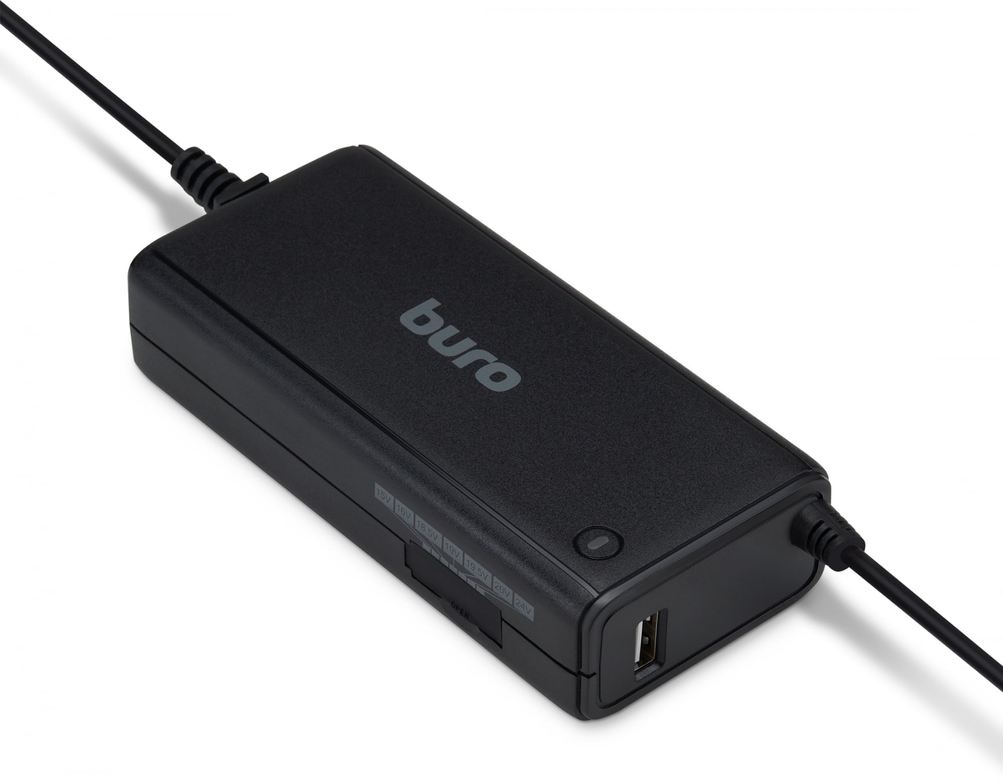 <049074> Блок питания для ноутбука Buro BUM-1200C120 (15-24V, 120W, USB, питание от прикуривателя, 11 сменных разъемов) [BUM-1200C120]