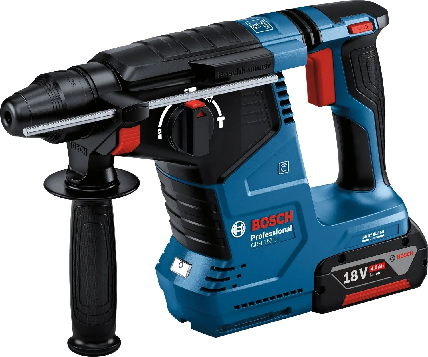 0611923022 Перфоратор Bosch GBH 187-LI патрон:SDS-plus уд.:2.4Дж аккум. (кейс  в  комплекте)