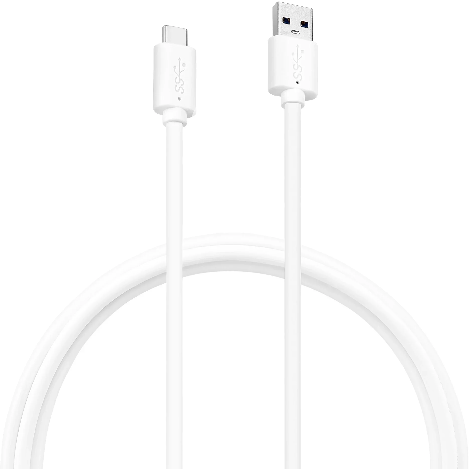 Кабель Buro USB Type-C (m) - USB (m), 3м, 3A, белый [bu-usb3.2-ac-3mw]