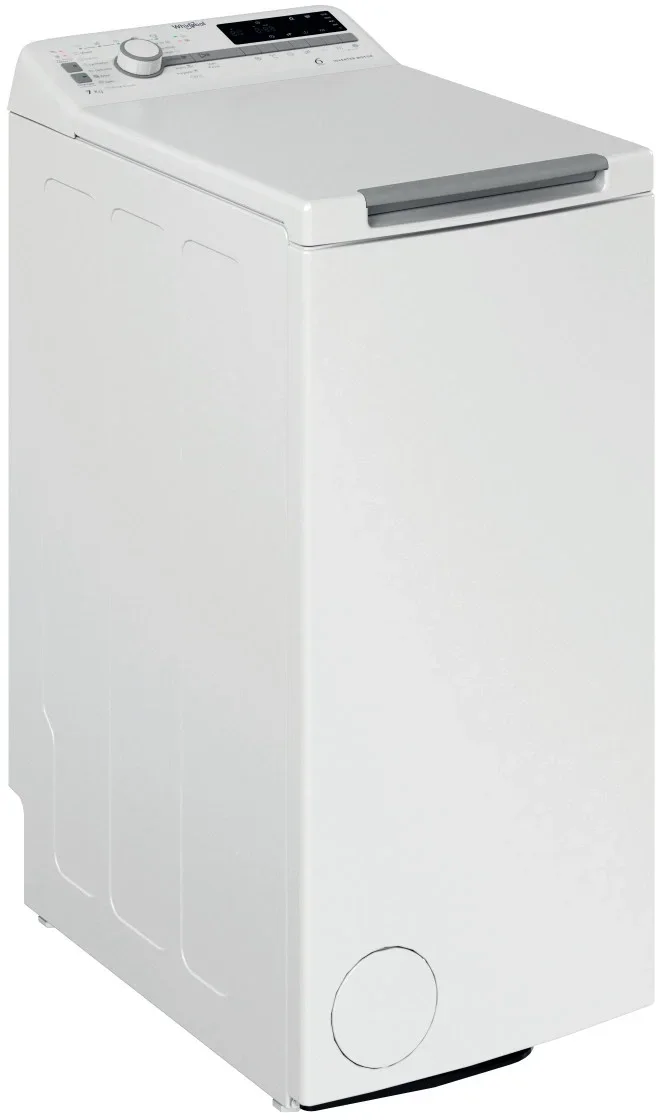 Стиральная машина Whirlpool TDLR7231BSEU Вертикальная, 7 кг, 1200 об/мин., инверторный мотор, 90х40х60 см, защита от протечек, быстрая стирка, автоматическая программа, дозагрузка белья, отсрочка старта, панель англ.