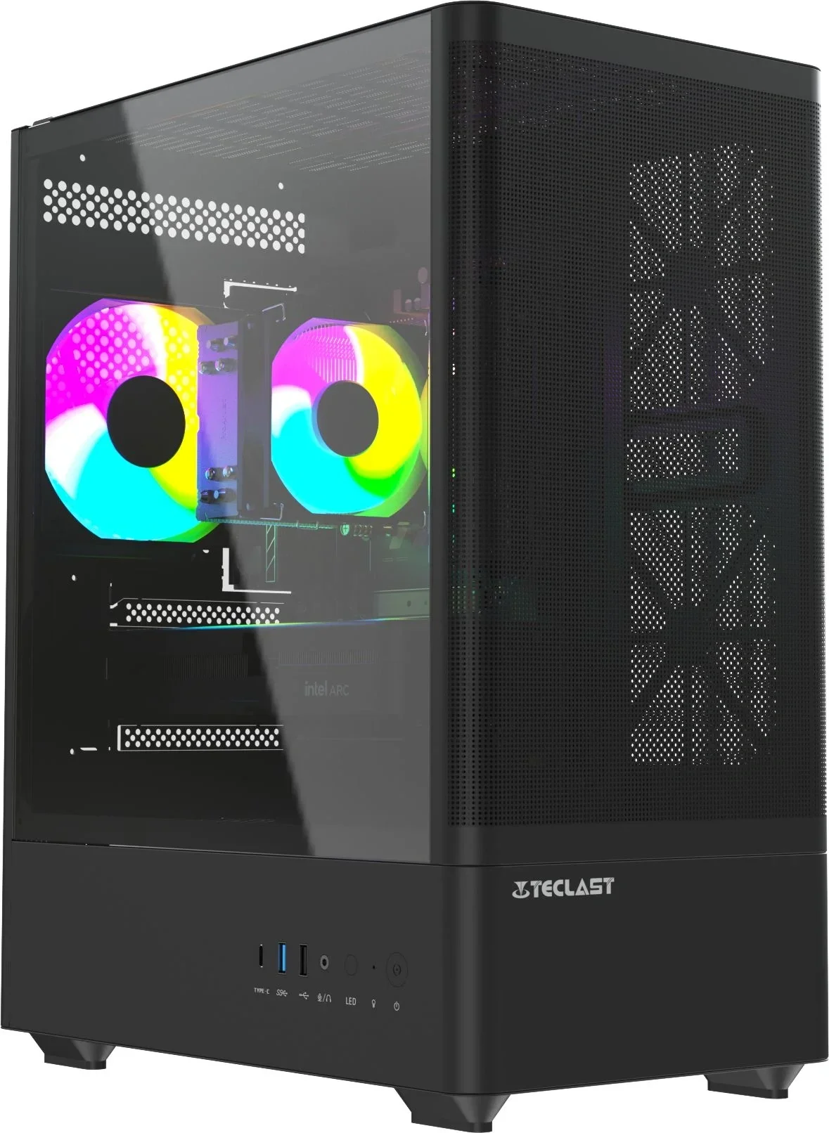 Компьютер Teclast G03 Ryzen 5 7500F (3.7) 32Gb SSD1Tb Arc B580 12Gb Windows 11 Pro GbitEth WiFi BT 500W черный (G03 7500F32G1TB580BKRU)