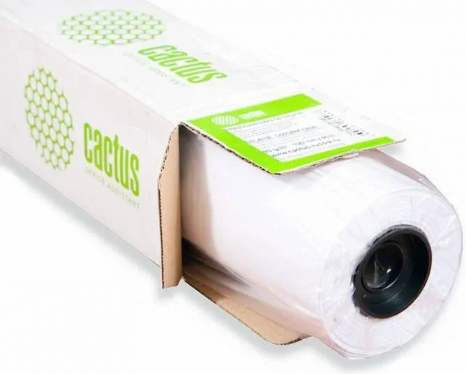 Бумага Cactus Eco CS-LFP80-914457E 36"(A0) рулон 914мм-45.7м/80г/м2/белый CIE155% для струйной печати втулка:50.8мм (2") (упак.:1рул)