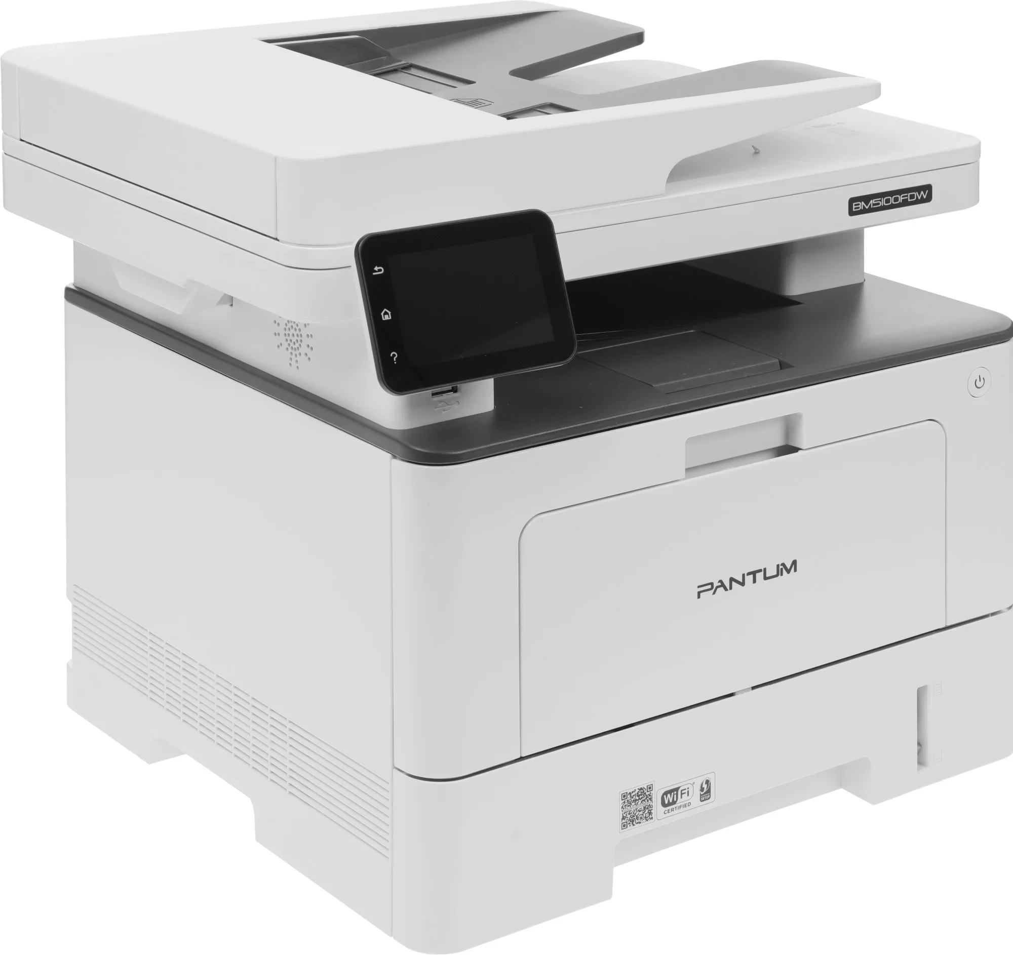 Pantum BM5100FDW МФУ лазерное ЧБ, A4, C/P/S, факс, дуплекс, 40стр/мин, 1200x1200 dpi, 512 MB RAM, ADF50, лоток 250 листов, USB, LAN, WiFi, старт.картр.3000стр. {проектная модель}