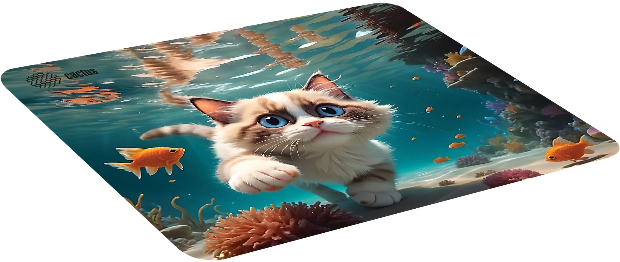 Коврик для мыши Cactus Fish Cat рисунок 300x250x3мм (CS-MP-D15M)