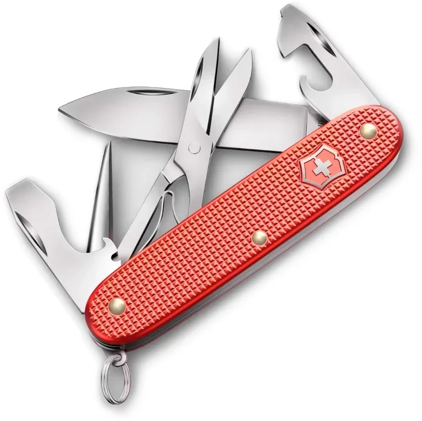 Нож перочинный Victorinox Pioneer X Alox LE 2025 Stone Red (0.8231.L25) 93мм 9функц.  красный  подар.коробка