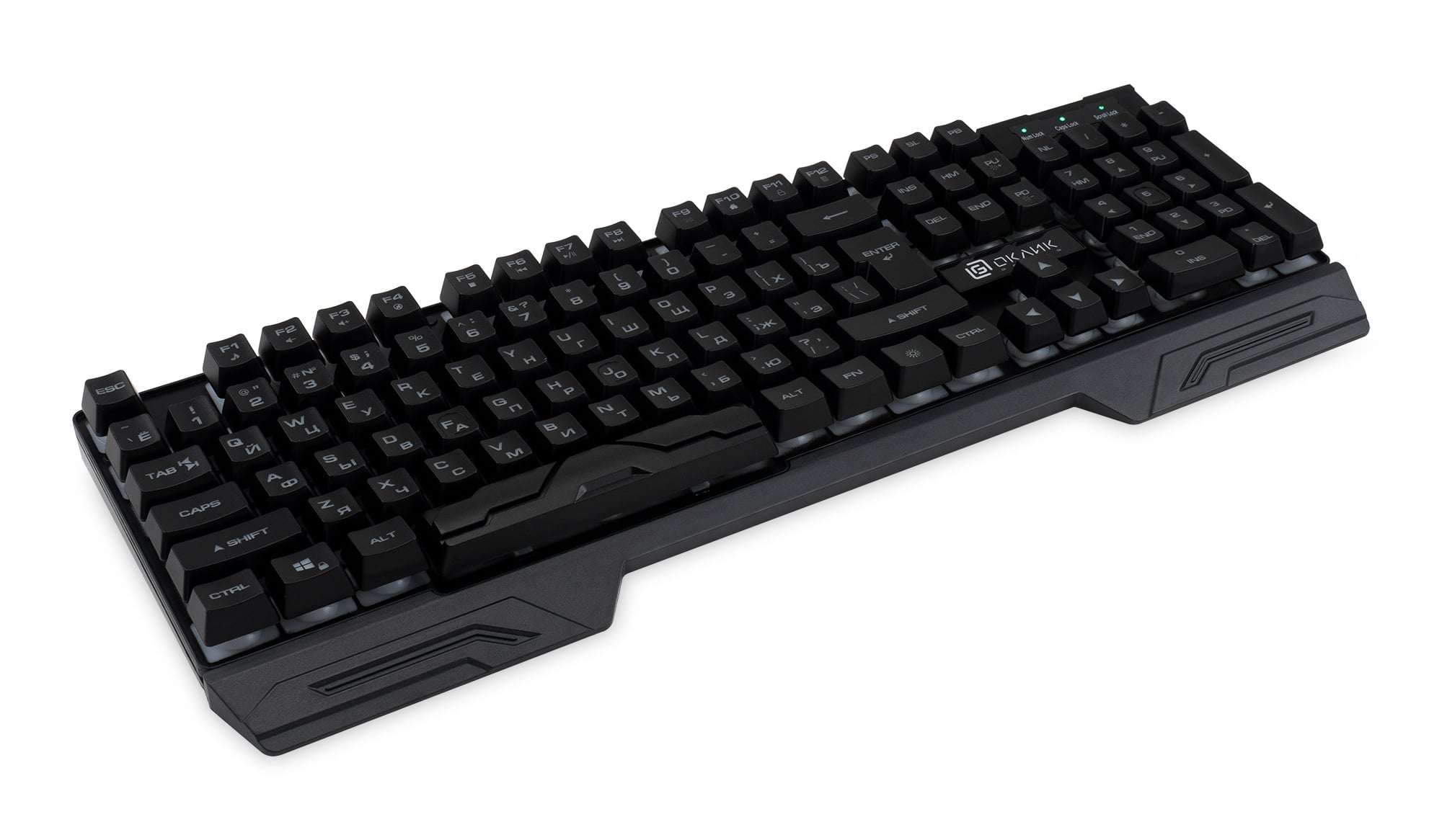 Клавиатура Оклик 709G черный USB for gamer LED (1788144) кабель 1.8м