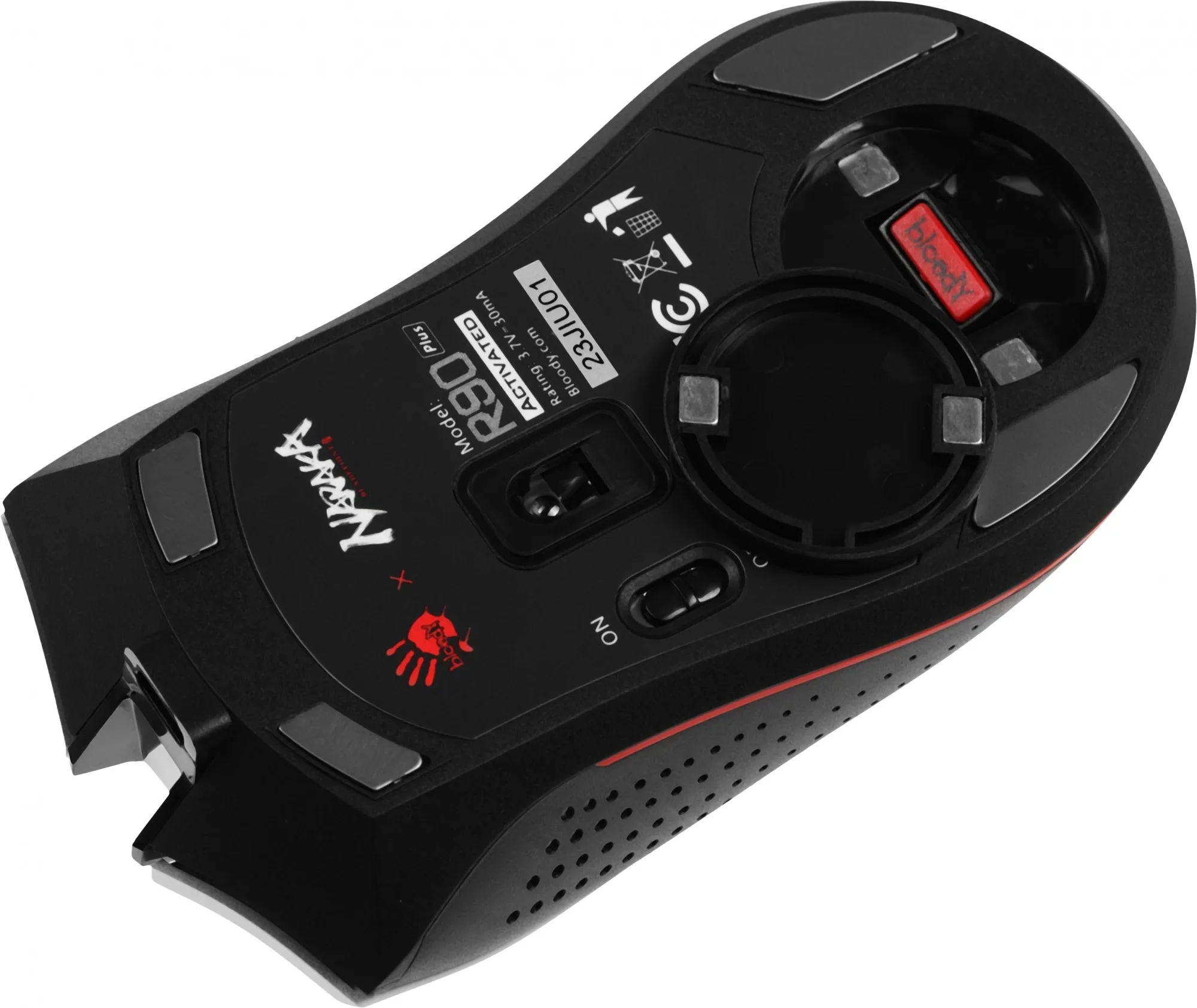 Мышь A4Tech Bloody R90 Plus Naraka белый/рисунок оптическая 5000dpi беспров. USB 7but