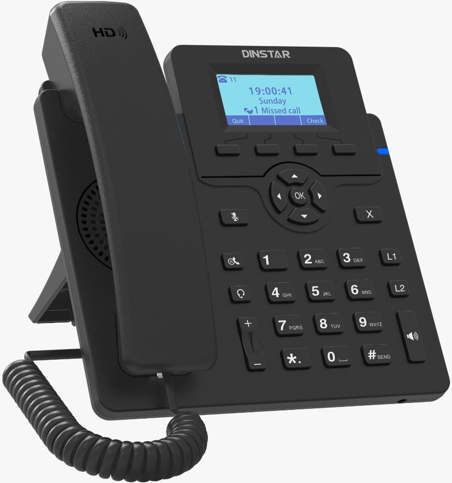 Телефон  IP  Dinstar  C60UP черный
