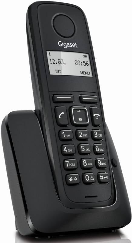 DECT-телефон Gigaset - A116 RUS, 1-handset, phone book 50 numbers, чёрный, S30852-H2801-S301