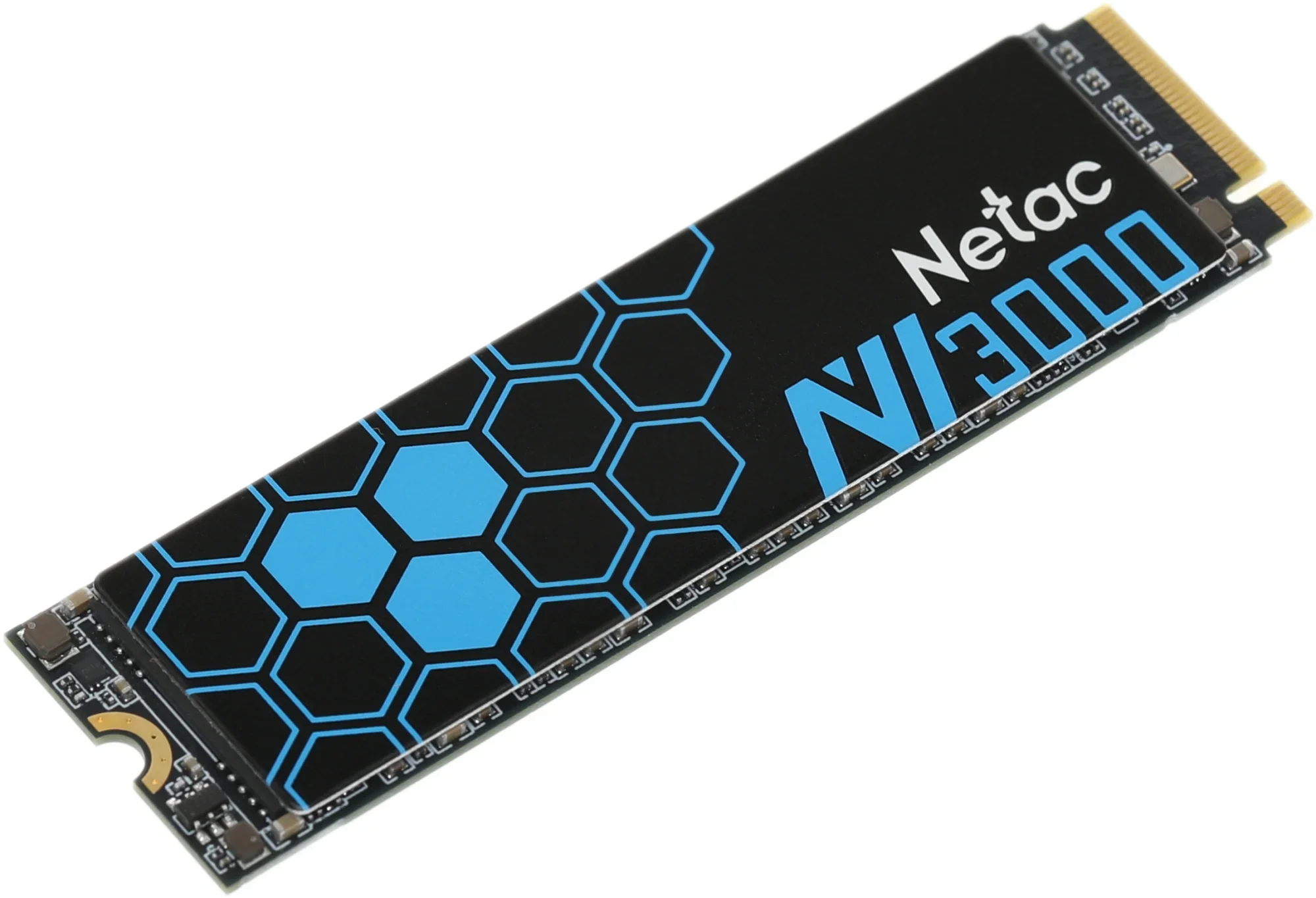 SSD накопитель Netac SSD NV3000 1TB PCIe 3 x4 M.2 2280 NVMe 3D NAND, R/W up to 3100/2100MB/s, IOPS(R4K) 220K/160K, TBW 600TB, with heat sink, 5y wty