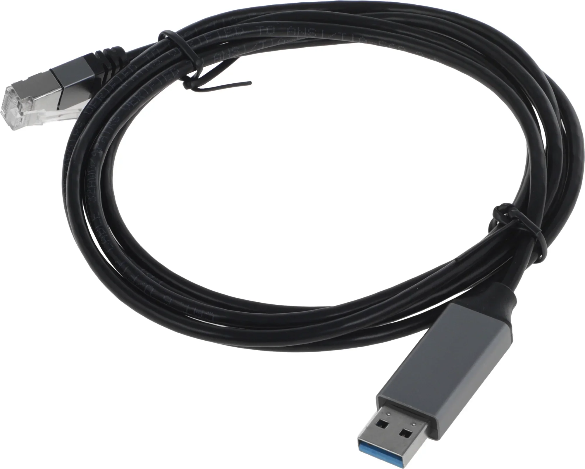 Кабель связи BURO - BU-USB-A-LAN1000-2m, USB Type A (M) -> RJ-45 (M), 1 Гб/с, 2 м, цвет чёрный, BU-USB-A-LAN1000-2M