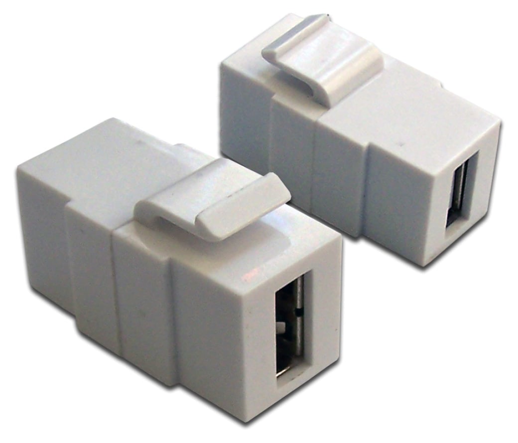 LAN-OK-USB20-AA/V-WH Модуль универсальный Lanmaster keystone 1хUSB 2.0 (Type A) кат. 5е экр. цвет: белый мама-мама