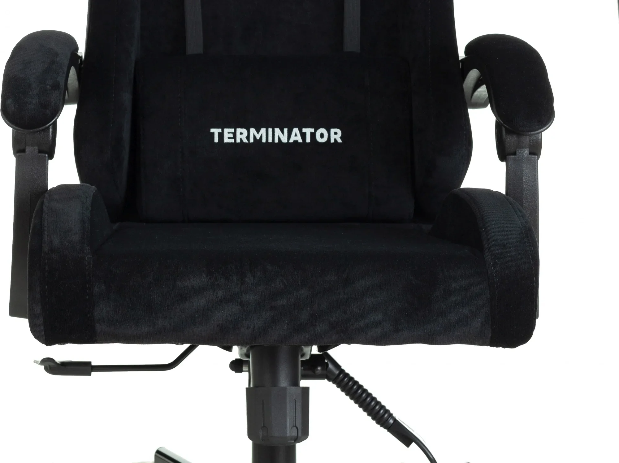 Кресло игровое Knight Terminator черный Light-20 с подголов. крестов. металл