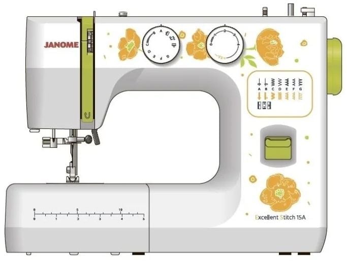 Швейная машина Janome EXCELLENT STITCH 15A, белый (EXCELLENT STITCH 15A)