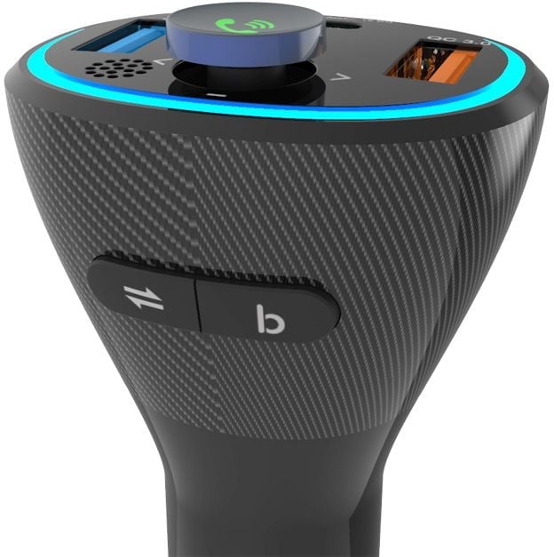 Автомобильный FM-модулятор Ritmix FMT-B300 черный BT USB (80000849)